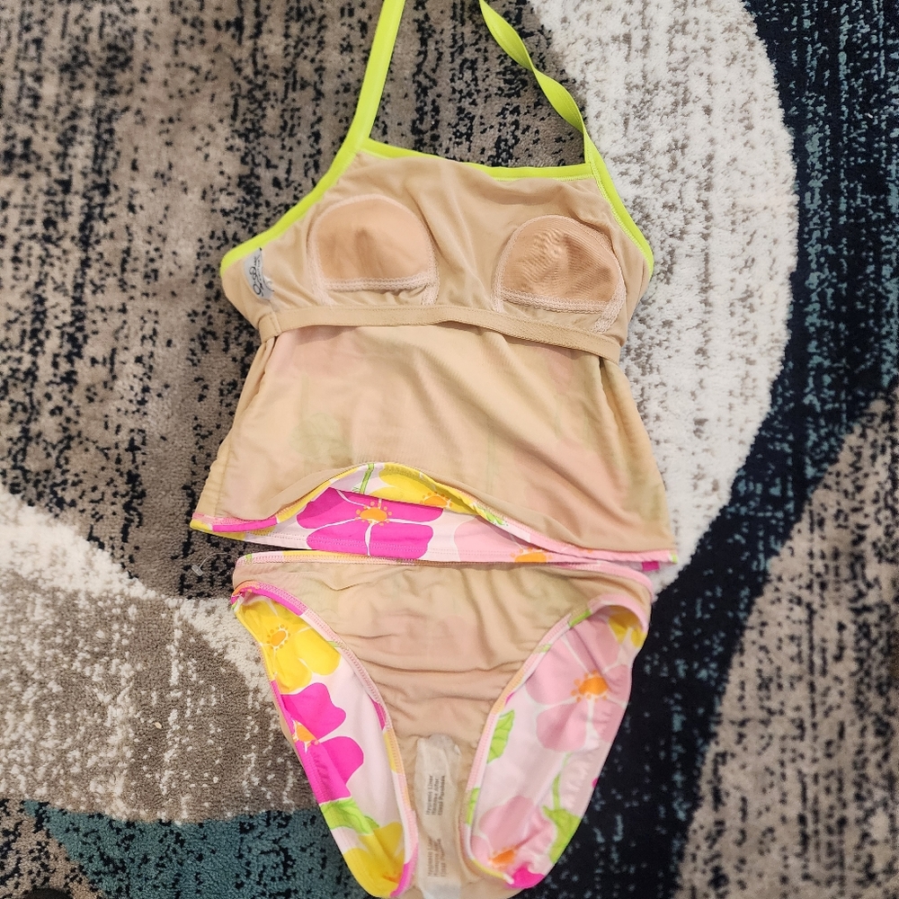 Lilly Pulitzer Women's Floral Halter Neck Two Piece Swimsuit Bathing Suit Size 8 - Picture 12 of 13